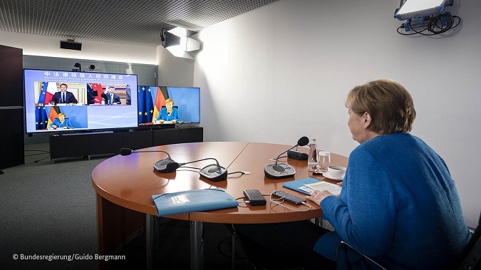 Merkel and President Macron called for further adjustments to short-term CO2 savings targets and for additional joint efforts to protect biodiversity.