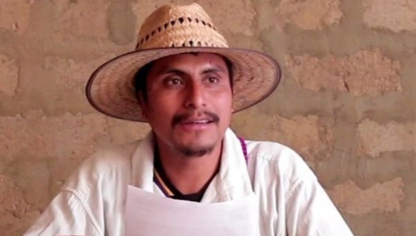 Human rights defender Simon Perez Lopez, Chiapas, Mexico. 