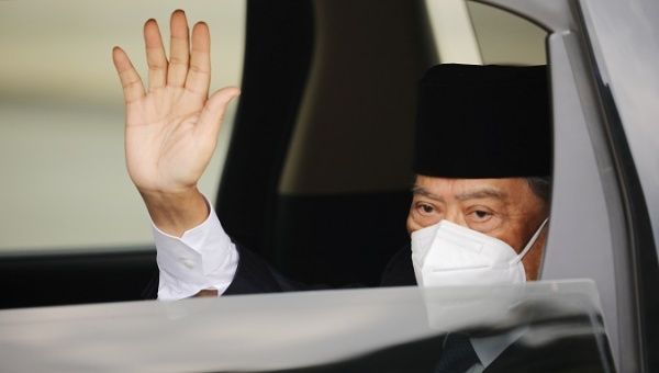  Prime Minister Muhyiddin Yassin after offering his resignation on August 16, 2021.