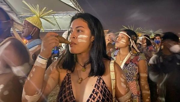 Indigenous Peoples from the Minas Gerais and Espirito Santo in Brasilia, Brazil, Aug. 22, 2021.