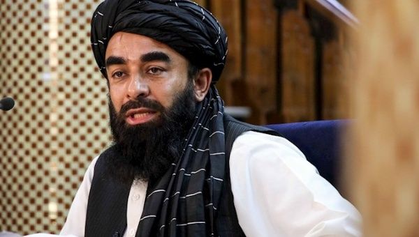 Taliban spokesperson Zabihullah Mujahid, Kabul, Afghanistan, Sept. 6, 2021. 