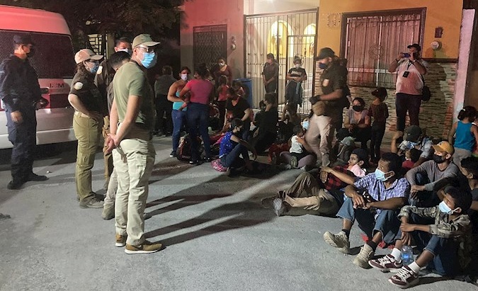 Latin American migrants detained in Nuevo Leon, Mexico, Sept. 8, 2021.