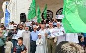 Palestinians took part in a vigil in Beit Lahia, Gaza, Sept. 10, 2021. 