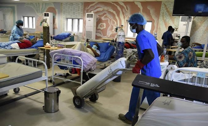 COVID-19 patients at a hospital, Nigeria, Sept. 2021.
