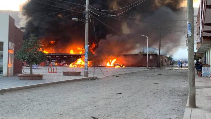 Fire at SEDCAM building, Camargo, Bolivia, Sept. 13, 2021