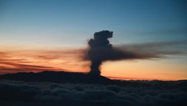 Eruption of the Cumbre Viejo volcano, the La Palma island, Spain, Sept. 19, 2021.