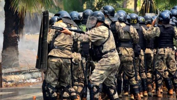 Paraguayan police, Asuncion, Paraguay, Sept. 29, 2021