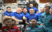 The full Russian crew of the 65th long-duration expedition to the International Space Station.