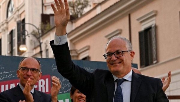 Democratic Party candidate Roberto Gualtieri, Rome, Italy, Oct. 2021.