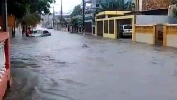Flood in La Ceiba City, Honduras, Oct. 29, 2021.