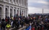 Riot outside the Capitol, Washington DC, U.S., Jan. 6, 2021.