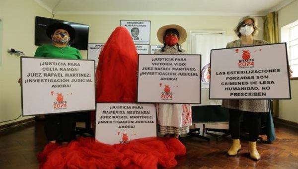 Citizens demand justice for forced sterilizations' victims, Lima, Peru, Nov. 17, 2021. 