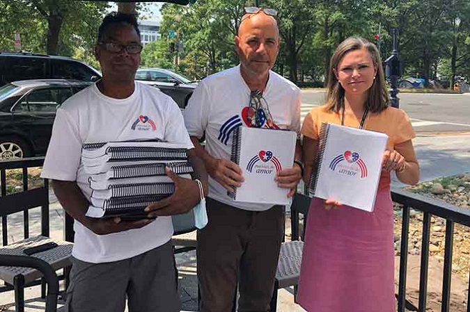 Bridges of Love, Puentes de Amor, led by Carlos Lazo, delivered 28,000 petitions by Cuban Americans to the State Department calling for an end to the embargo.