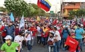 Citizens supporting the Socialist governor candidate Jorge Arreaza, Barinas, Venezuela, Dec. 6, 2021.
