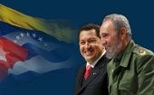 ALBA-TCP founders Hugo Chavez (L) and Fidel Castro (R). 