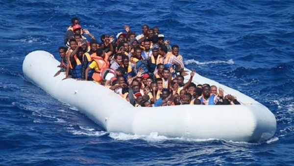 Migrants rescued in the Mediterranean Sea, Dec. 2021.