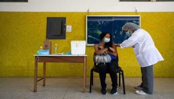 Vaccination in Caracas, Venezuela
