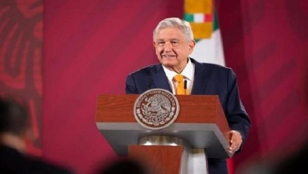 President Lopez Obrador at the National Palace, Mexico City, Mexico, October 5, 2020. 