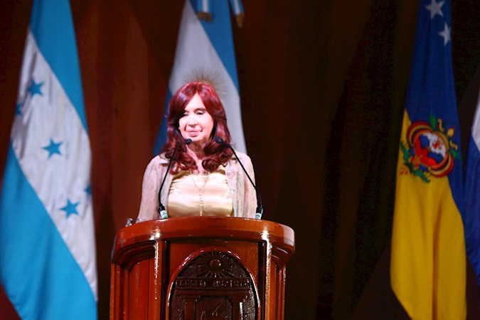 The Vice President of Argentina, Cristina Fernández de Kirchner participates in the discussion 