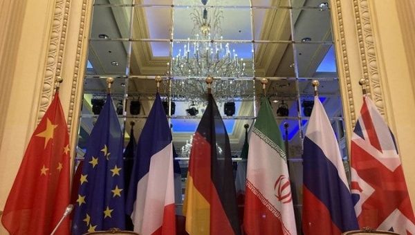 Image of the JCPOA negotiating room in Vienna, Austria, 2022.
