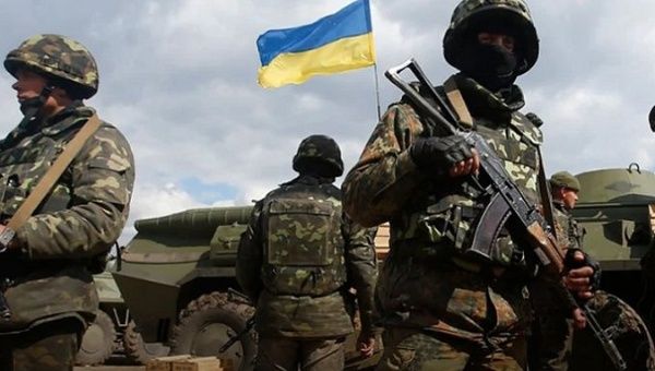 Ukrainian army in operations against the Donbass population, Feb. 24, 2022.