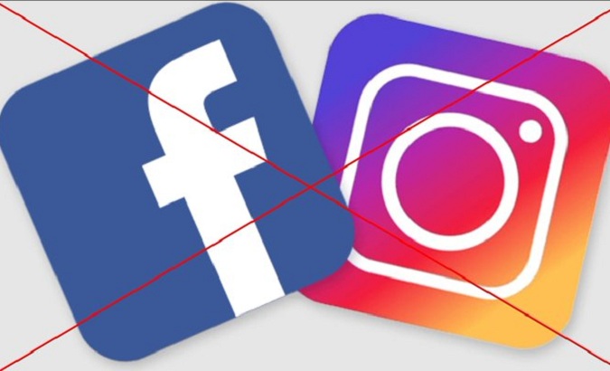 Image representing the Russian prohibition of Facebook and Instagram.