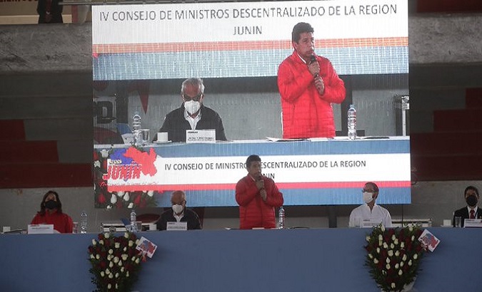 On Thursday, the Decentralized Council of Ministers addressed the territorial agenda, alongside the Peruvian President. Apr. 7, 2022.