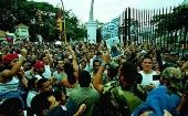 Citizens took to the streets to defend President Hugo Chavez, Caracas, Venezuela, April 2002.