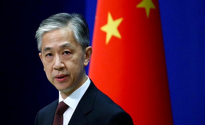 A Chinese spokesperson said that the International law should not be defined by a certain bloc. Apr. 28, 2022.