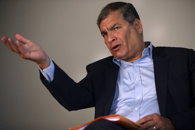 Former Ecuador President Rafael Correa said the political asylum he has been granted in Belgium is proof he is persecuted by his country’s authorities and did not rule out a return to politics.