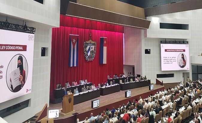 Parliamentarians discuss the penal code text, Havana, Cuba, May 16, 2022.