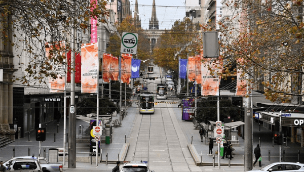 A view of Melbourne, Australia, 2021. 