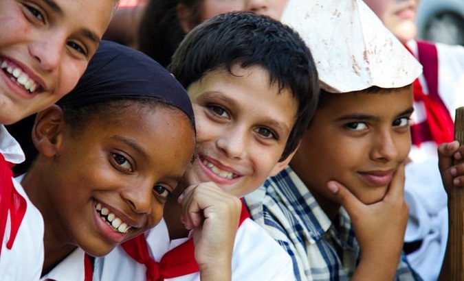 Elementary school students, Cuba, May 31, 2022.
