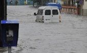 Flooded street due to heavy rainfall, Cuba, June 4, 2022.