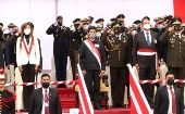 During the ceremony of the Battle of Arica, the Peruvian president commented on the measures to take to strike the food crisis. Jun. 7, 2022.