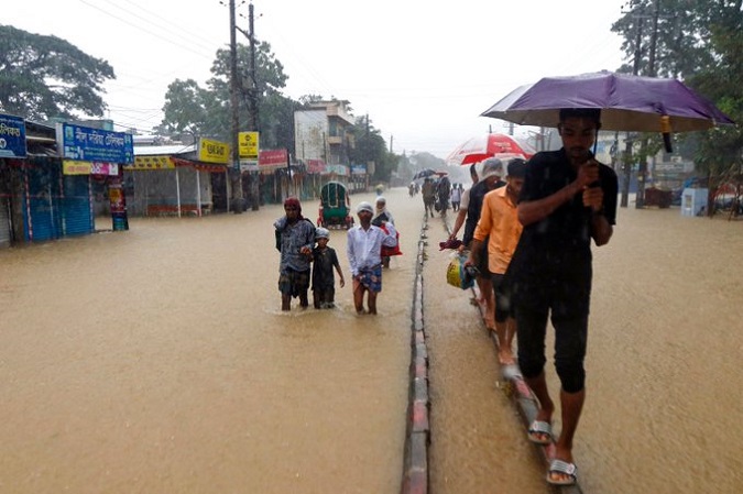 Floods in India and Bangladesh leave 41 people dead, millions stranded.
