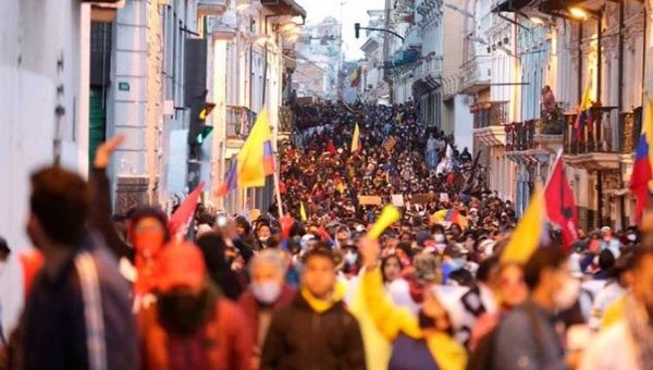 Indigenous protesters continue to arrive in the Ecuadorian city of Quito