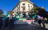 Las movilizaciones iniciaron el martes 27, con un mitín frente a la Fiscalía de Caaguazú, por la libertad del  productor de la FNC,  Francisco Alfonso. 