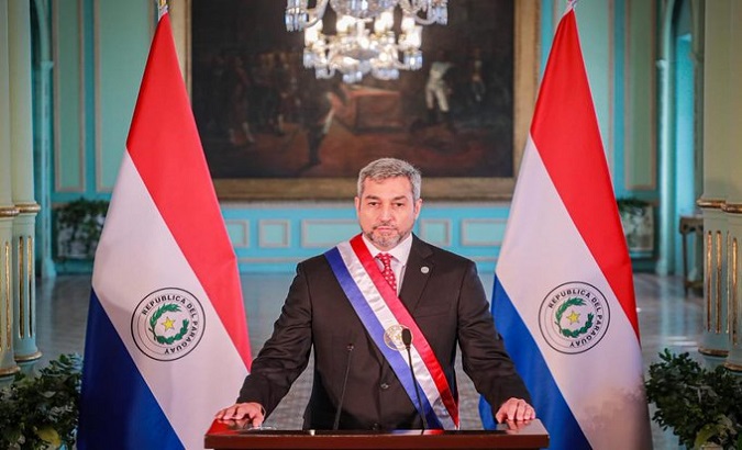 Paraguayan President Mario Abdo Benítez. Jul. 6, 2022.