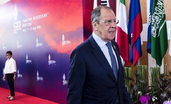 Sergey Lavrov at the G20 Meeting in Bali, Indonesia, July 8, 2022.