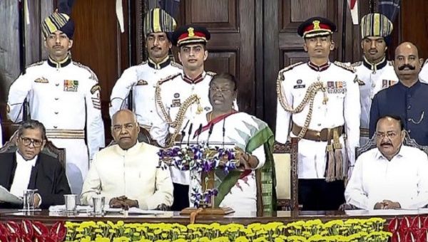 Droupadi Murmu is sworn in as President of India, July 25, 2022.