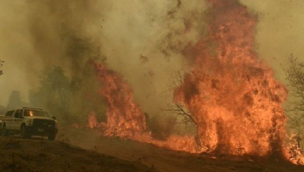 Fildfire in Northern California, U.S., July, 2022.
