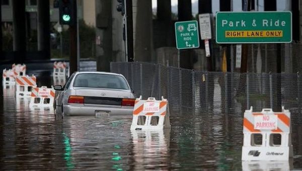 Effects of a flood, California, U.S.