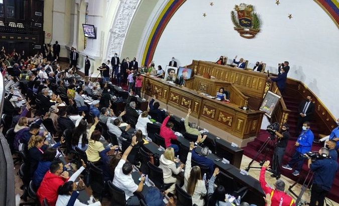 Venezuelan lawmakers approving the appointment of Ambassador Felix Plascencia, Aug. 18, 2022.
