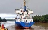 Arrival in Cuba of the vessel Augusto César Sandino. Aug. 22, 2022.