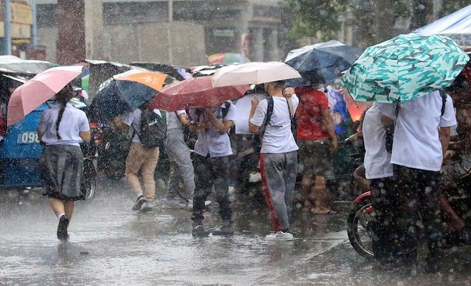 Heavy rains affected several regions of the Philippines with the pass of Tropical Storm Florita. Aug. 24, 2022.