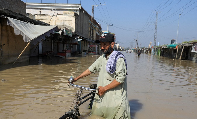 Effects of flooding in a Pakistani village, Aug. 30, 2022.