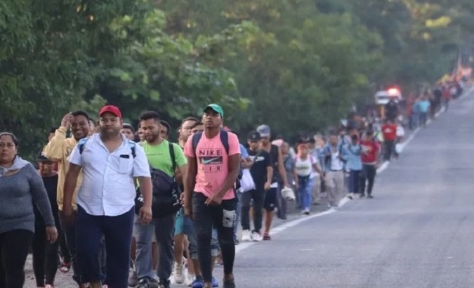 Migrant Caravan Leaves Tapachula Heading for the United States