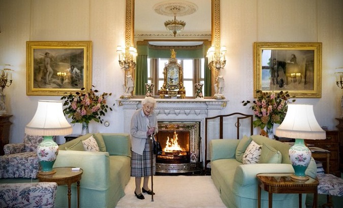 File photo of Queen Elizabeth II at Balmoral Castle, U.K., 2022.