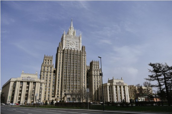 File photo taken on April 16, 2021 shows the Ministry of Foreign Affairs of Russia in Moscow.